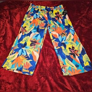 Zac & Racheal Vibrant Floral Wide-Leg Pants